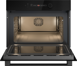 Asko OCM54BGH NYACraft Glass Series 5 Духовой шкаф с функцией СВЧ. Объем духовки: 50 л Celsius°Cooking™ : точность до 1°С Цвет - Чёрное стело