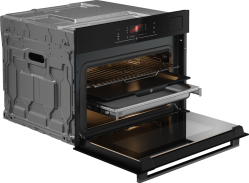 ASKO OCS24BGH ESSENCE Series 2 Компактный духовой шкаф с функцией пара, Объем 51 л Celsius°Cooking™ : точность до 1°С, высота 45 см., цвет - чёрное стекло