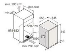 Asko R30931EI  Встраиваемая холодильная камера, высота 87 см.,
