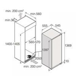 Asko R31442I   Встраиваемая холодильная камера, Зона свежести DuraFresh™ с независимым температурным режимом, высота 140 см.,