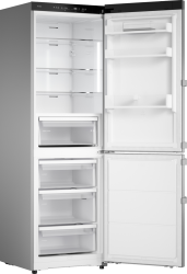 ASKO RFC286KNBS1 Отдельностоящий комбинированный холодильник, сенсорное управление, NoFrost в холодильном и морозильном отделениях, высота 185 см, цвет - нерж. сталь