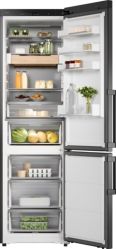 ASKO RFC526RNBB1 Отдельностоящий комбинированный холодильник, Зона свежести -2 ящика DuraFresh , сенсорное управление, Дисплей 2.86" color TFT, полный NoFrost, высота 203 см, цвет - чёрная нерж. сталь