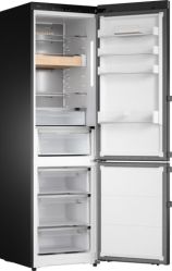 ASKO RFC526RNBB1 Отдельностоящий комбинированный холодильник, Зона свежести -2 ящика DuraFresh , сенсорное управление, Дисплей 2.86" color TFT, полный NoFrost, высота 203 см, цвет - чёрная нерж. сталь