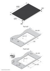 Asko HI5643FMG1 Series 5 Варочная панель индкуционная, 4 конфорки, 2 зоны Bridge, ширина - 60 см. цвет - чёрный матовый