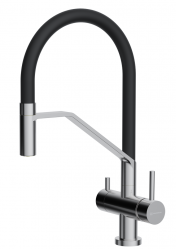 Смеситель OMOIKIRI AKENO - BN  Подключение к фильтру.