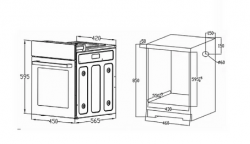 Evelux EO 420 PB Электрический духовой шкаф, ширина - 45 см.