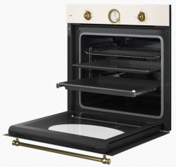 KUPPERSBERG SR 610 C Bronze Духовой шкаф, 10 режимов, Телескопические направляющие, Объем духового шкафа, л 80, цвет - бежевый, фурнитура, бронза.