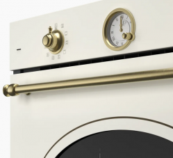 KUPPERSBERG SR 610 C Bronze Духовой шкаф, 10 режимов, Телескопические направляющие, Объем духового шкафа, л 80, цвет - бежевый, фурнитура, бронза.