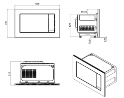Kuppersberg HMW 622 B Микроволновая печь, сенсорное управление, объём 20 л.,  Мощность микроволн, Вт 700 , Высота ниши - 38 см., Глубина, см 31.5