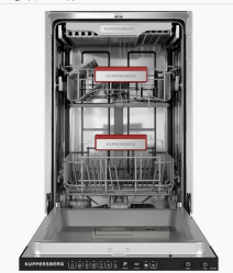 Kuppersberg GGS 4535 Посудомоечная машина, Загрузка 1/2, Функция "ALT" - мытьё в одной корзине, 11 компл., 7 программ, уровень шума 49 дБ, ширина 45 см.