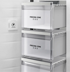 KUPPERSBERG RFSN 1990 BG Холодильник Side by Side, Total No Frost,  Габариты (ВхШxГ): 191,2х91,1х60 см, Инверторный компрессор,Общий объем 602 л., Сенсорное управление, LED дисплей, Цвет Чёрный, метериал - стекло