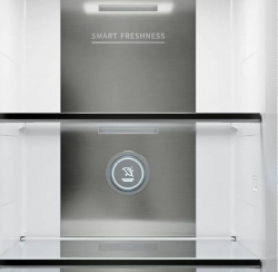 KUPPERSBERG RFSN 1990 SG Холодильник Side by Side, Total No Frost, Габариты (ВхШxГ): 191,2х91,1х60 см, Инверторный компрессор,Общий объем 602 л., Сенсорное управление, LED дисплей, Цвет серебристый, метериал - стекло