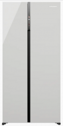 KUPPERSBERG RFSN 1990 WG Холодильник Side by Side, Total No Frost, Габариты (ВхШxГ): 191,2х91,1х60 см, Инверторный компрессор,Общий объем 602 л., Сенсорное управление, LED дисплей, Цвет Белый, метериал - стекло