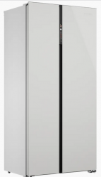 KUPPERSBERG RFSN 1990 WG Холодильник Side by Side, Total No Frost, Габариты (ВхШxГ): 191,2х91,1х60 см, Инверторный компрессор,Общий объем 602 л., Сенсорное управление, LED дисплей, Цвет Белый, метериал - стекло