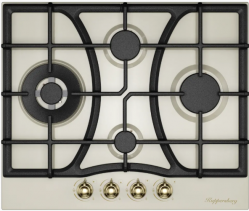 Kuppersberg FS 610 C Bronze Газовая варочная поверхность, конфорка WOK, металл, цвет Бежевый/ручки цвета бронзы