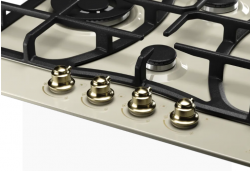 Kuppersberg FS 610 C Bronze Газовая варочная поверхность, конфорка WOK, металл, цвет Бежевый/ручки цвета бронзы