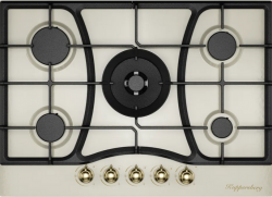 Kuppersberg FS 710 C Bronze Газовая варочная поверхность, ширина 71 см., 5 конфорок, конфорка WOK, металл, цвет бежевый /ручки цвета бронзы