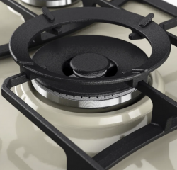 Kuppersberg FS 710 C Bronze Газовая варочная поверхность, ширина 71 см., 5 конфорок, конфорка WOK, металл, цвет бежевый /ручки цвета бронзы