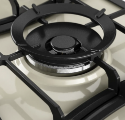 Kuppersberg FS 910 C Bronze Газовая варочная поверхность, ширина 86 см., 5 конфорок, конфорка WOK, металл, цвет бежевый /ручки цвета бронзы