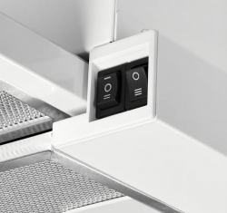 Kuppersberg SLIMTURBO 60 GW Встраиваемая вытяжка, Ширина - 60 см., 1500 м3/час, Сенсорное управление, Цвет - белое стекло