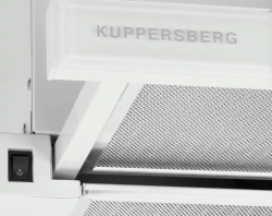 Kuppersberg SLIMTURBO 60 GW Встраиваемая вытяжка, Ширина - 60 см., 1500 м3/час, Сенсорное управление, Цвет - белое стекло