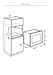 Kuppersberg HMF 627 B Микроволновая печь, сенсорное управление, объём 25 л., без поворотного стола, Высота ниши - 38 см., цвет чёрный