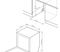 Kuppersberg GIM 6095 Посудомоечная машина, Сенсорное цветное управление, Автоматическое открывание двери, двигатель INVERTER, 14 компл., 7 программ,  мытьё в одной корзине, уровень шума 42 дБ, ширина 60 см.