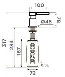 Дозатор Omoikiri OM-05-BN