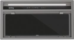 KORTING KHI 60945 DGN Дизайн KITCHEN SELECTION Полностью встраиваемая в шкаф 60 см, BLDC мотор, cенсорное управление, Режимов 3 + Silent и Turbo,, 950 м3/ч., таймер, черное стекло, ширина - 53 см.