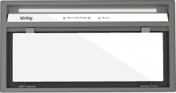 KORTING KHI 60945 DGW Дизайн KITCHEN SELECTION Полностью встраиваемая в шкаф 60 см, BLDC мотор, cенсорное управление, Режимов 3 + Silent и Turbo,, 950 м3/ч., таймер, белое стекло, ширина - 53 см.