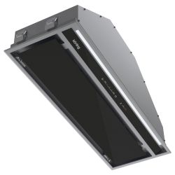 KORTING KHI 90945 DGN Дизайн KITCHEN SELECTION Полностью встраиваемая в шкаф 60 см, BLDC мотор, cенсорное управление, Режимов 3 + Silent и Turbo,, 950 м3/ч., таймер, черное стекло, ширина - 83 см.