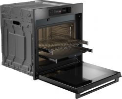 ASKO OT66BSH Series 6 Духовой шкаф 11 режимов, 96 автоматич. программ, телескоп. напрв., TET‑дисплей с поворотным регулятором и режимом Celsius Cooking, цвет - Чёрная нерж. сталь