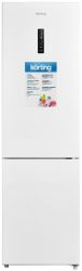 KORTING KNFC 62012 W Холодильник, Инвертор, ширина 60 см, NO FROST, Dynamic Air Cooling, Fresh Zone, электронное управление, объем: 360 л, (ВхШхГ): 2010х595х660 мм, цвет - Белый