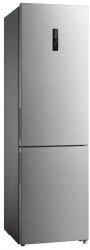 KORTING KNFC 62012 X Холодильник, Инвертор, ширина 60 см, NO FROST, Dynamic Air Cooling, Fresh Zone, электронное управление, объем: 360 л, (ВхШхГ): 2010х595х660 мм, цвет - Нерж. сталь