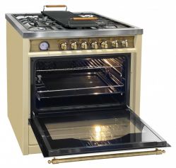 KAISER HGE 93555 ElfEm Turbo Плита комбинированная газовая с электрической духовкой, Дизай «Ампир» / Empire, Цвет - слоновая кость, Габариты (ШxГxВ), мм. 900/600/900-920