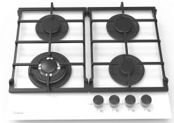 Evelux HEG 675 WG Газовая поверхность из закалённого стекла, WOK-конфорка, ширина 60 см, газ контроль, эл. поджиг, цвет - Белый