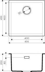Кухонная мойка OMOIKIRI Yamakawa 45-U/I-MO материал Artceramic. Монтаж накладной и под столешницу