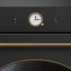 Smeg SFP68C1TAO Серия Coloniale Многофункциональный духовой шкаф, 60 см, 9 функций, Пиролитическая очистка, цвет - Антрацит, фурнитура латунная. Класс энергопотребления А +.