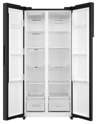 KORTING KNFS 83414 N Холодильник Side-By-Side, Full NO FROST, Инверторный компрессор,  (ВхШхГ):  1775х835х635  мм,  цвет - Чёрный