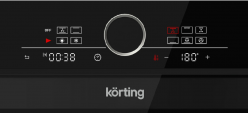 KORTING OKB 51041 CEGN дизайн Spectrum. Духовой шкаф, 10 режимов, каталитическая очистка + эмаль, Объем (л) 81, Сенсорное упр. + Электронный поворотный регулятор, телеск. напр. 1 ур. цвет: чёрное стекло