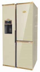 Kaiser KS 90300 ElfAD Bio Холодильник Side by Side, Зона Зеро - диапазон (-4∘C … +8∘C) Ледогенератор С подключением к водопроводу,Система Full No Frost,  Цвет: бежевый  Полезный объём: 538 л  Инверторный компрессор.