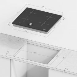 Kuppersberg ICI 608 Индукционная варочная поверхность, ширина - 59 см., INVERTER, 4 зоны нагрева, таймер, автоотключение, защита от детей, Stop & Go, Управление: сенсорное / Джойстик Magnet Pad