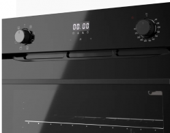Kuppersberg HO 620 BL Духовой шкаф, 7 режимов, 1 ур. телескоп. направл.,Поворотные переключатели,  Макс. температура, °C: 300, утапливаемые ручки/сенсорный дисплей , производство: КИТАЙ, цвет - чёрный
