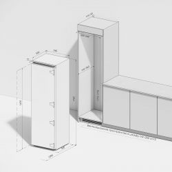 Kuppersberg SFB 1781 Встраиваемый морозильник, INVERTER, Система размораживания No frost; Высота 178 см., Функция Convert - переключение морозильного отделения в режим работы ZeroZone
