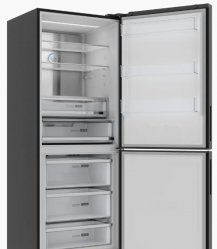 Kuppersberg RFCN 192 BG Двухкамерный холодильник, INVERTER,  Система Total NoFrost, Зона свежести, LED дисплей, Размеры ШxВxГ, см: 70.3x185x67, цвет: Черный