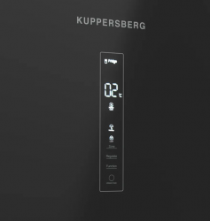 Kuppersberg RFCN 192 BG Двухкамерный холодильник, INVERTER,  Система Total NoFrost, Зона свежести, LED дисплей, Размеры ШxВxГ, см: 70.3x185x67, цвет: Черный