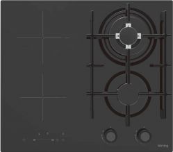 KORTING HIG 6225 CTN Комбинированная варочная панель, ИНДУКЦИЯ + ГАЗ, стеклокерамика, ширина 59 см.,