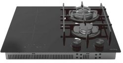 KORTING HIG 6225 CTN Комбинированная варочная панель, ИНДУКЦИЯ + ГАЗ, стеклокерамика, ширина 59 см.,