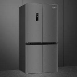 Smeg FQI48KD Холодильники Side-by-side ИНВЕРТОР, 4-х дверный, задняя стенка в холодильном отделении - металл, Ш- 840 мм В-1790 мм Г- 690 мм цвет Тёмная нерж. сталь