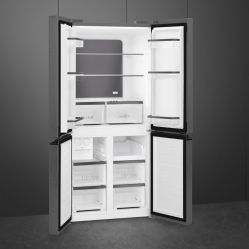 Smeg FQI48KD Холодильники Side-by-side ИНВЕРТОР, 4-х дверный, задняя стенка в холодильном отделении - металл, Ш- 840 мм В-1790 мм Г- 690 мм цвет Тёмная нерж. сталь